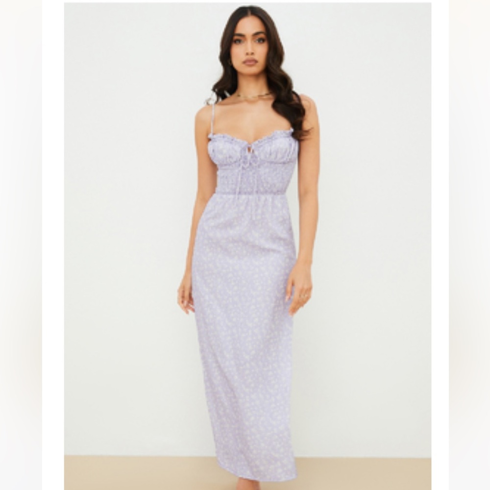 House of CB Lilac Ruffle Blouse